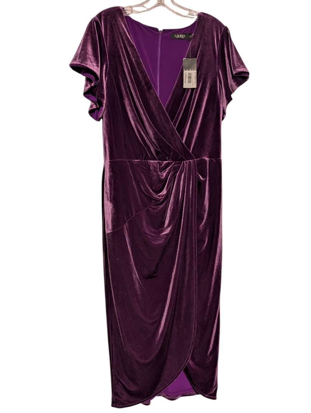 Lauren Ralph Lauren Velvet Midi Dress Sz 10